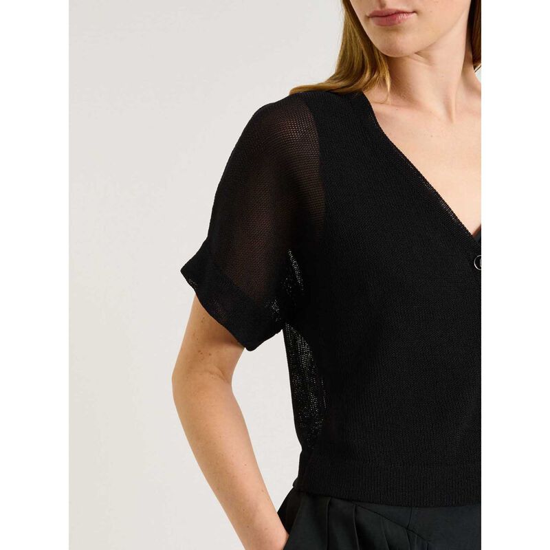 Veronika Maine Mesh Knit Cardigan image number 2